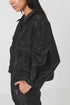 Rabens Saloner viet glimmer crop shirt jacket black glimmer